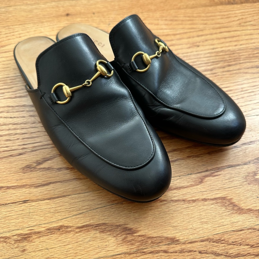 Gucci Princetown black leather mule